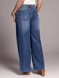 Audrey Pleated Wide Leg Jeans