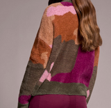 Crew Neck Intarsia Sweater