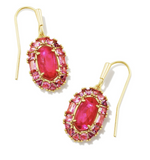 Lee Crystal Frame Drop Earrings