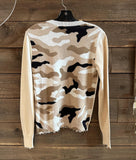 Color Block Camo Sweater