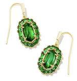 Lee Crystal Frame Drop Earrings