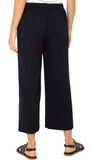 Pull On Wide Leg Crop Trouser Travel Pant