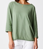 Jardine Mid Turn Up Sleeve Top