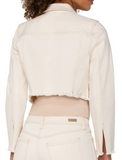 Crop Jacket with Fray Hem