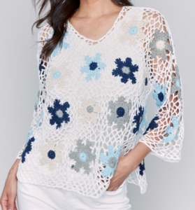 Crochet Floral Sweater