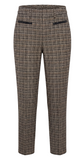 MidRise Trouser w/ Faux Leather Trim