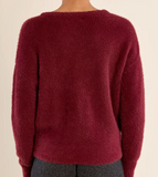 V-Neck Sweater With Lace Detail