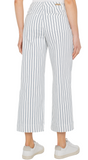 Patch Pocket Wide Leg Crop Striped Pant