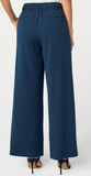 Hi Rise Pleated Wide Leg Trouser