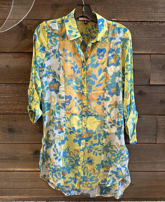 Print Button Front Tunic