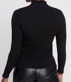 Mock Neck Lettuce Edge Sweater