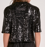 3/4 Sleeve Sequin Top