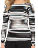 Boat Neck Striped Top