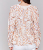 Printed Raglan Sleeve Blouse