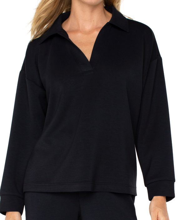 V-Neck Popover Sweatshirt