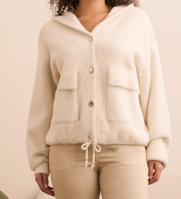 Button Front Cozy Cardigan