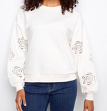 Long Sleeve Top with Embroidery