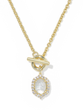 Daphne Crystal Frame Toggle Necklace