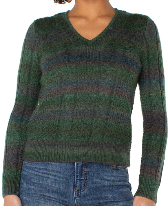 Drop Shoulder V-Neck Sweater