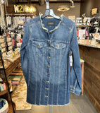 Collarless Trucker Dress