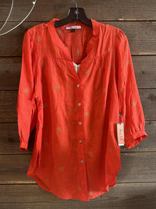 Hi Lo Button Front Blouse