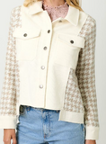 Houndstooth Mix Corduroy Jacket