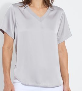 Sonja V-Neck Mix Media Top