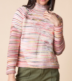 Highland Hues Mixed Stitch Pullover Sweater
