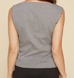 Sleeveless Tie Front Top