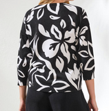 Soft Yarn Three-Quarter Sleeve Crewneck Sweater