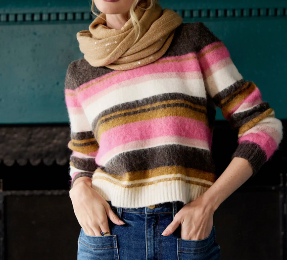Elvira Stripped Pullover Sweater