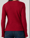 Long Sleeve Scoop Neck Knit Top