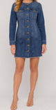 Collarless Trucker Dress