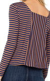 Striped Square Neck Top