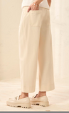 Fly Front Hi Rise Capri with Pockets