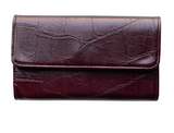 Faux Croc Mini Tri-fold Wallet