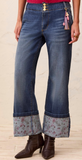 Audrey Palazzo with Printed Cuff Denim