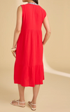 Sleeveless Tiered Midi Dress
