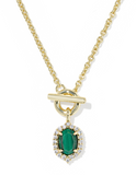 Daphne Crystal Frame Toggle Necklace