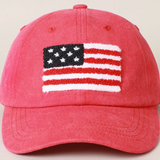 American Flag Chenille Patch Ball Cap