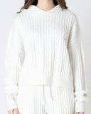 Hooded Cable Sweater