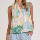 Sleeveless Print Top