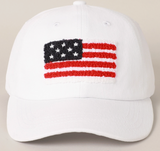American Flag Chenille Patch Ball Cap