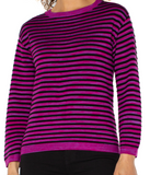 Boxy Boat Neck Striped Sweater