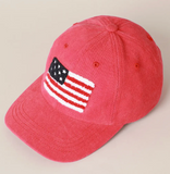 American Flag Chenille Patch Ball Cap
