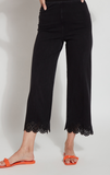 Eyelet Embroidered Wide Leg Pant