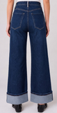 Selvedge Morgan Hi Rise Cuffed Wide Leg