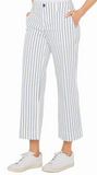 Patch Pocket Wide Leg Crop Striped Pant