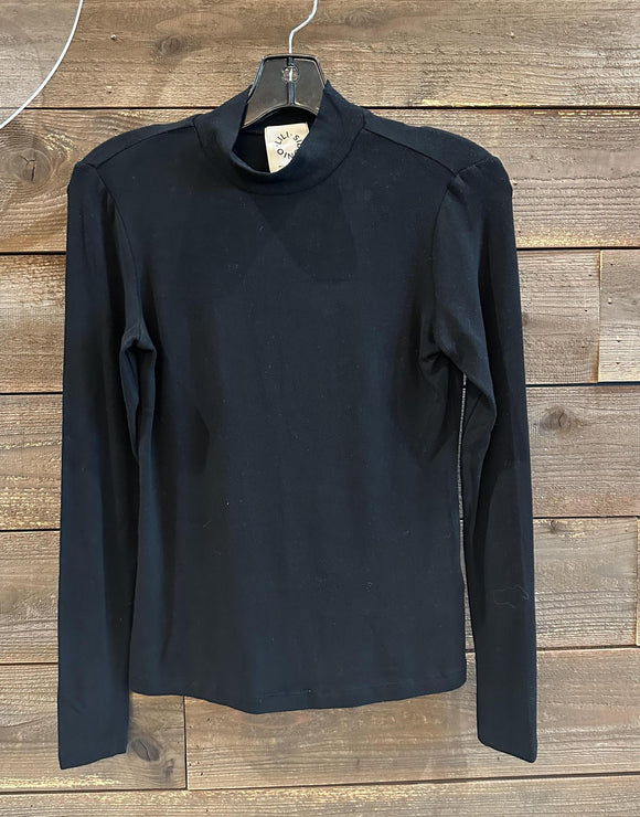 Black Mock Neck Sweater