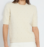 Valentina Pearl Short Sleeve Sweater